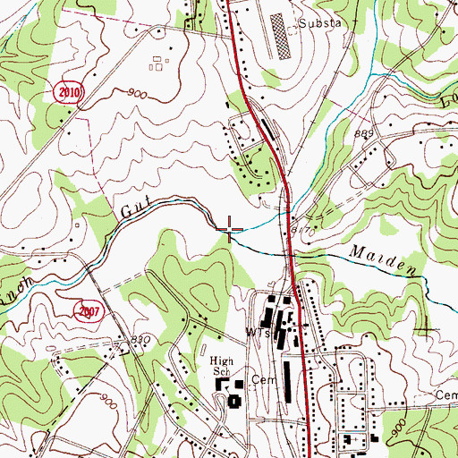 Topographic Map of Maiden Creek, NC