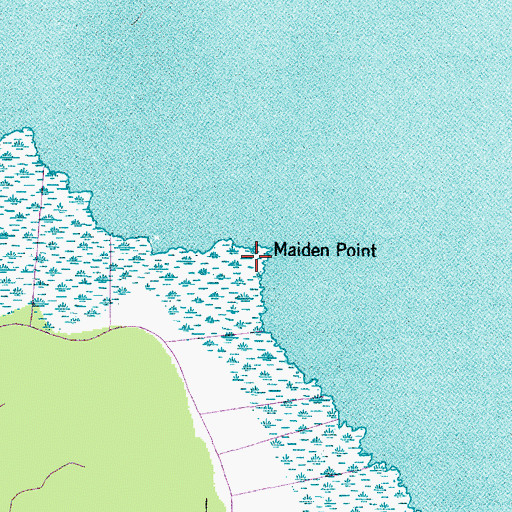 Topographic Map of Maiden Point, NC