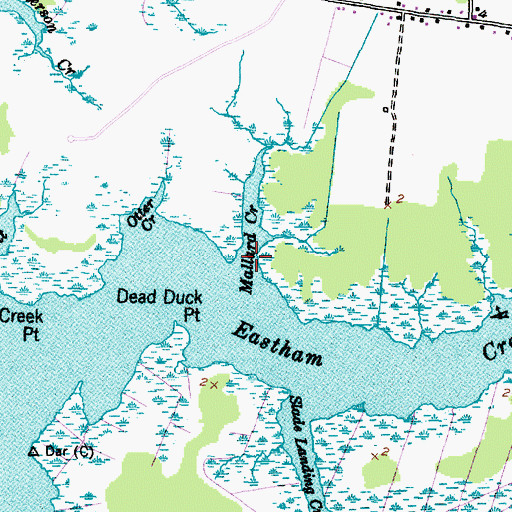 Topographic Map of Mallard Creek, NC