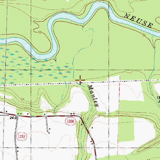 Topographic Map of Manley Branch, NC