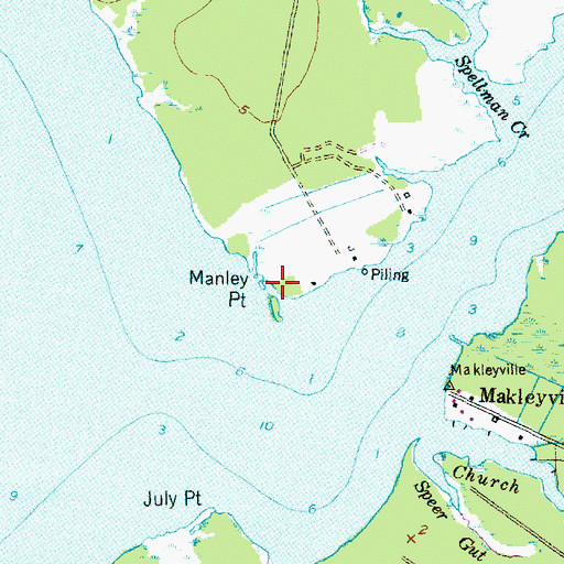 Topographic Map of Manley Point, NC