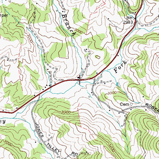 Topographic Map of Maple Branch, NC