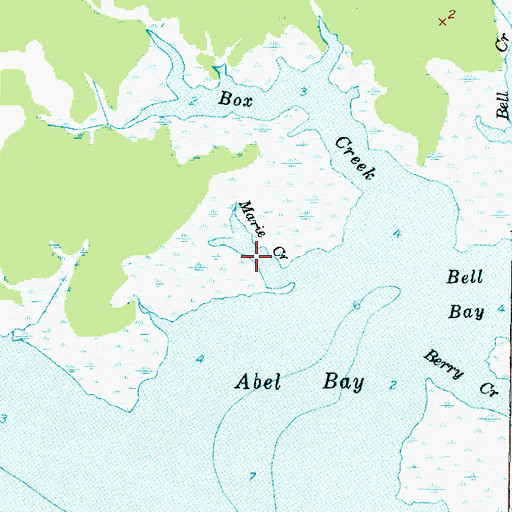 Topographic Map of Marie Creek, NC