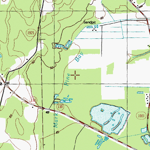 Topographic Map of Mark Pine Bay, NC