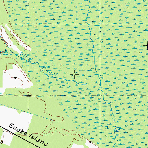 Topographic Map of Mark Pine Canal, NC