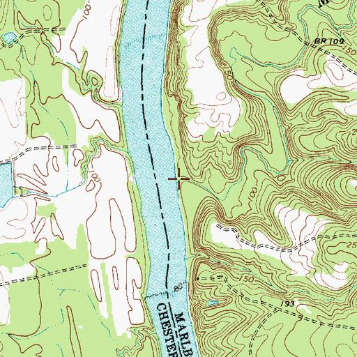 Topographic Map of Marks Creek, NC
