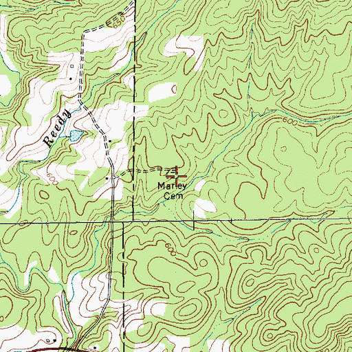 Topographic Map of Marley Cemetery, NC