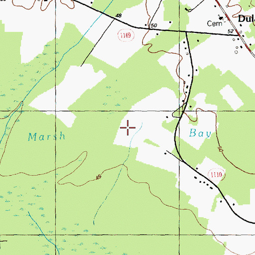 Topographic Map of Marsh Bay, NC