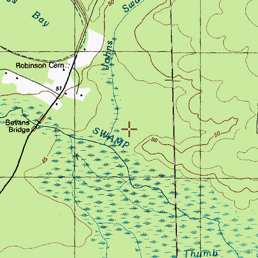 Topographic Map of Marsh Branch, NC