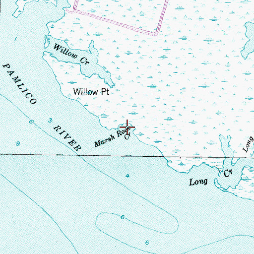 Topographic Map of Marsh Rock Creek, NC