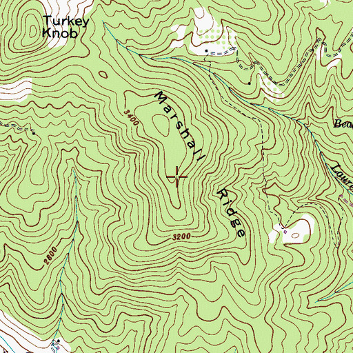 Topographic Map of Marshall Ridge, NC