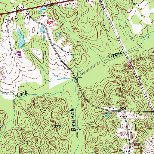 Topographic Map of Martin Branch, NC