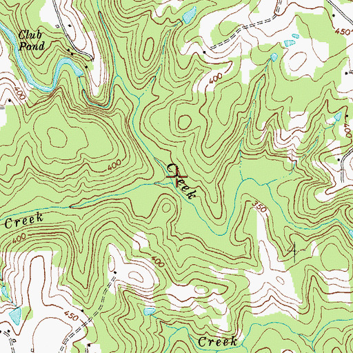 Topographic Map of Martin Creek, NC