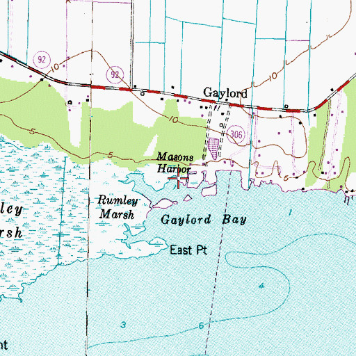 Topographic Map of Masons Harbor, NC