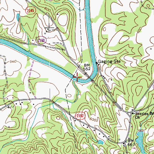 Topographic Map of Massy Creek, NC