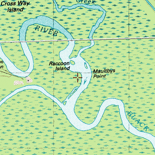 Topographic Map of Maultbys Point, NC