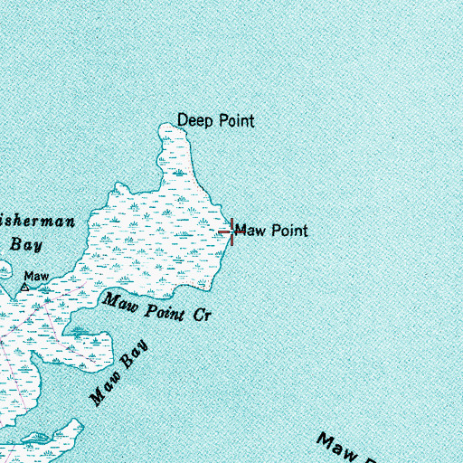 Topographic Map of Maw Point, NC