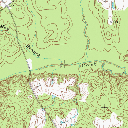 Topographic Map of May Branch, NC