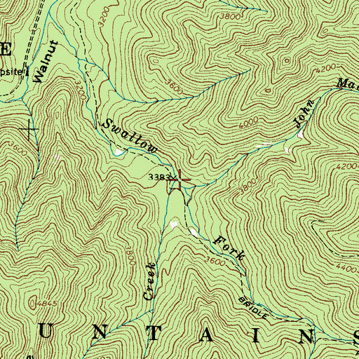 Topographic Map of Mc Ginty Creek, NC