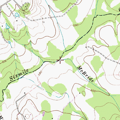 Topographic Map of McBride Branch, NC