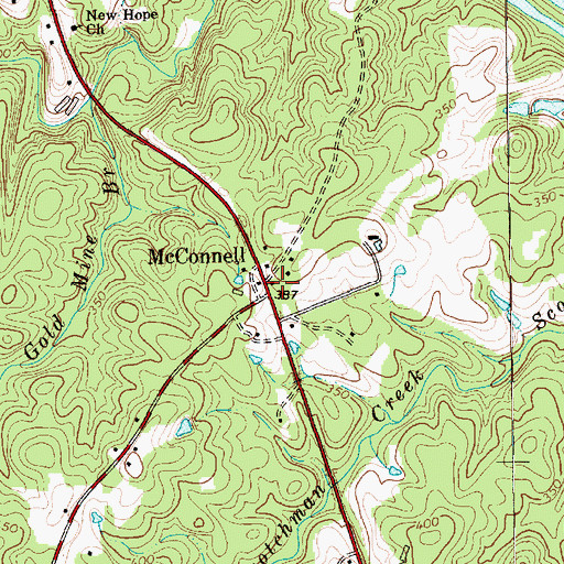 Topographic Map of McConnell, NC