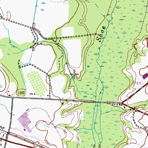 Topographic Map of McCormick Pond, NC