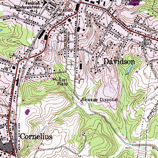 Topographic Map of McEver Field, NC