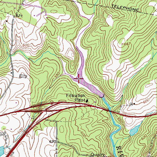 Topographic Map of McGowan Creek, NC