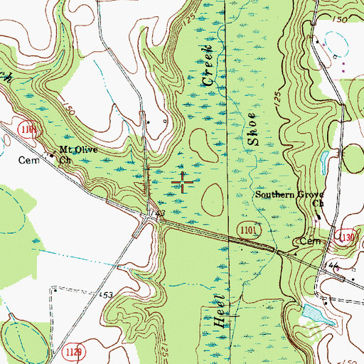 Topographic Map of McGregor Branch, NC