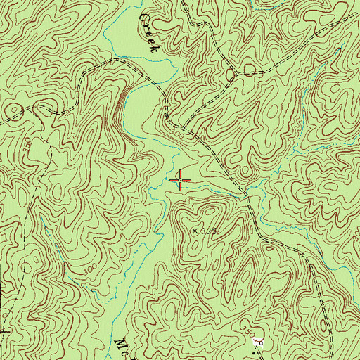Topographic Map of McIntosh Creek, NC