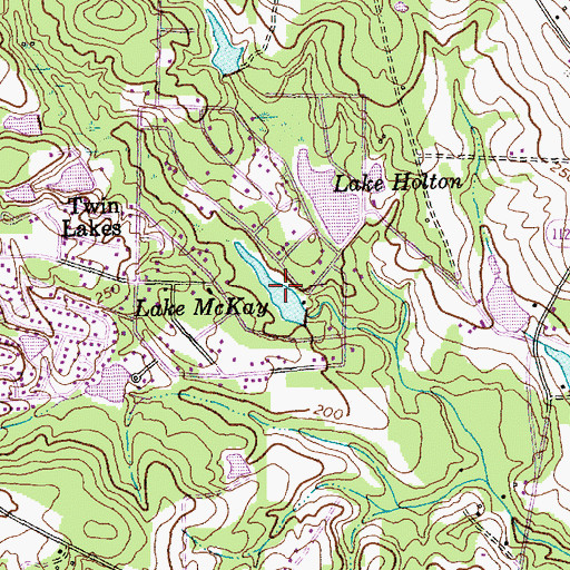 Topographic Map of Lake McKay, NC