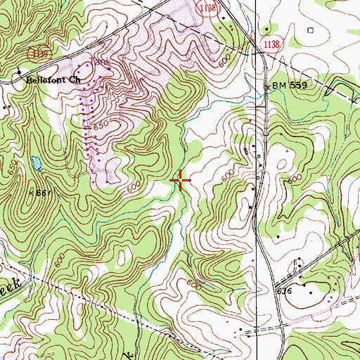 Topographic Map of McKee Creek, NC