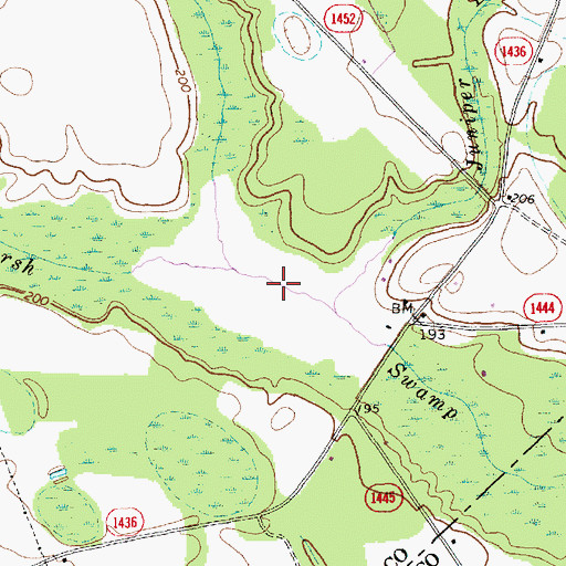 Topographic Map of Lake McNeill, NC