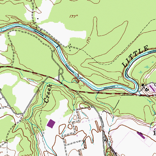 Topographic Map of McPherson Creek, NC