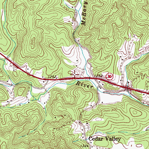 Topographic Map of McRary Creek, NC