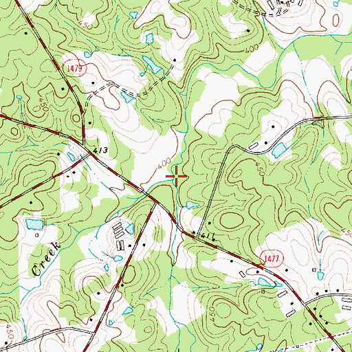 Topographic Map of Meadow Creek, NC