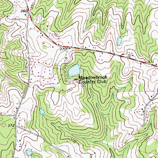 Topographic Map of Meadowbrook Country Club, NC