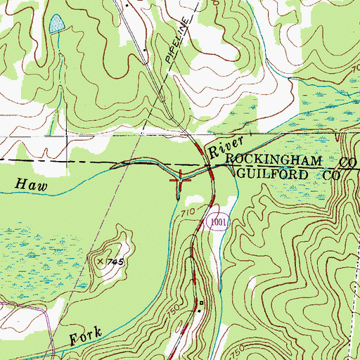Topographic Map of Mears Fork, NC