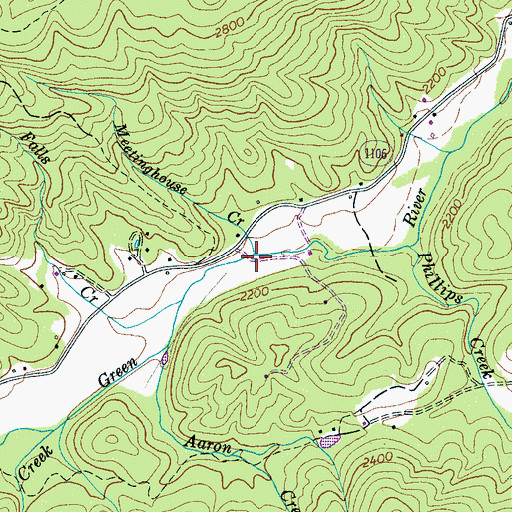 Topographic Map of Meetinghouse Creek, NC
