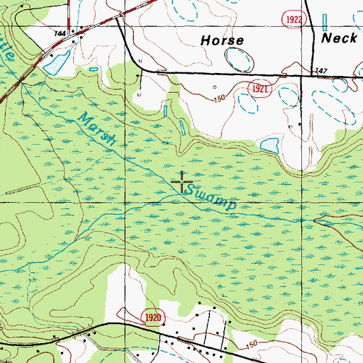 Topographic Map of Mercer Branch, NC