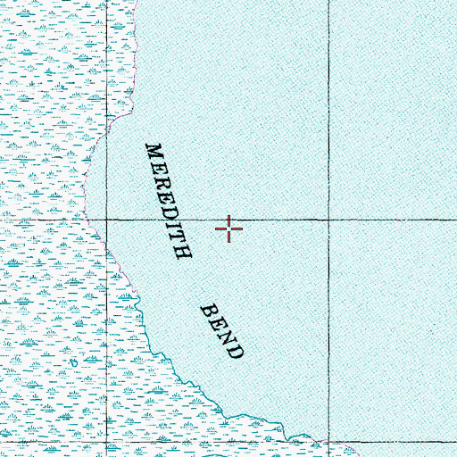 Topographic Map of Meredith Bend, NC