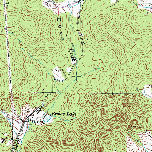 Topographic Map of Merrill Cove, NC