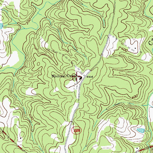 Topographic Map of Michel School, NC