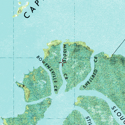Topographic Map of Middle Creek, NC