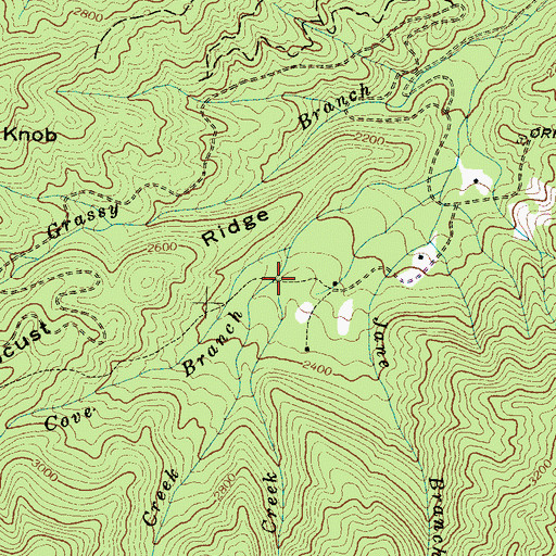 Topographic Map of Middle Creek, NC