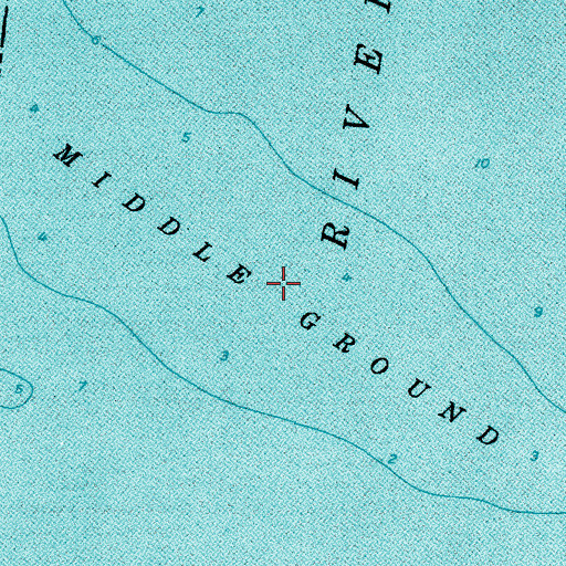 Topographic Map of Middle Ground, NC