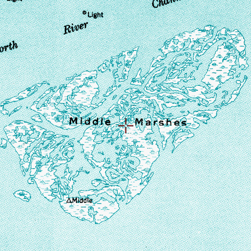 Topographic Map of Middle Marshes, NC