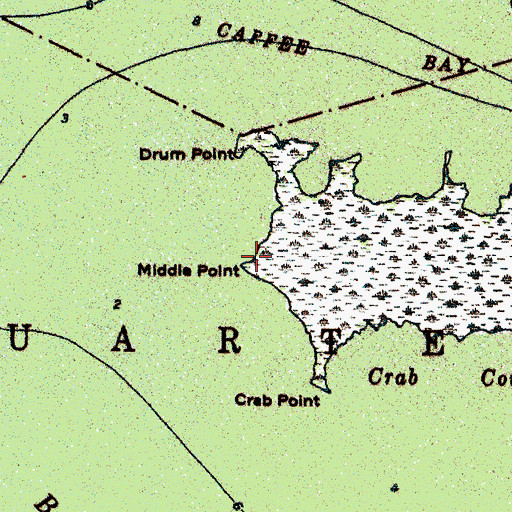 Topographic Map of Middle Point, NC
