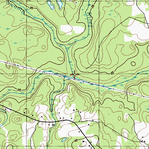 Topographic Map of Middle River, NC