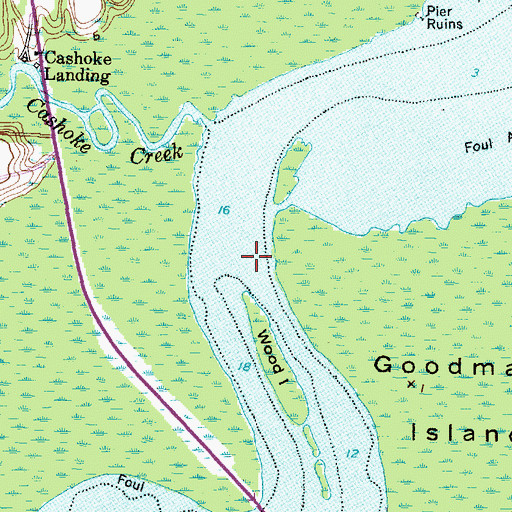 Topographic Map of Middle River, NC